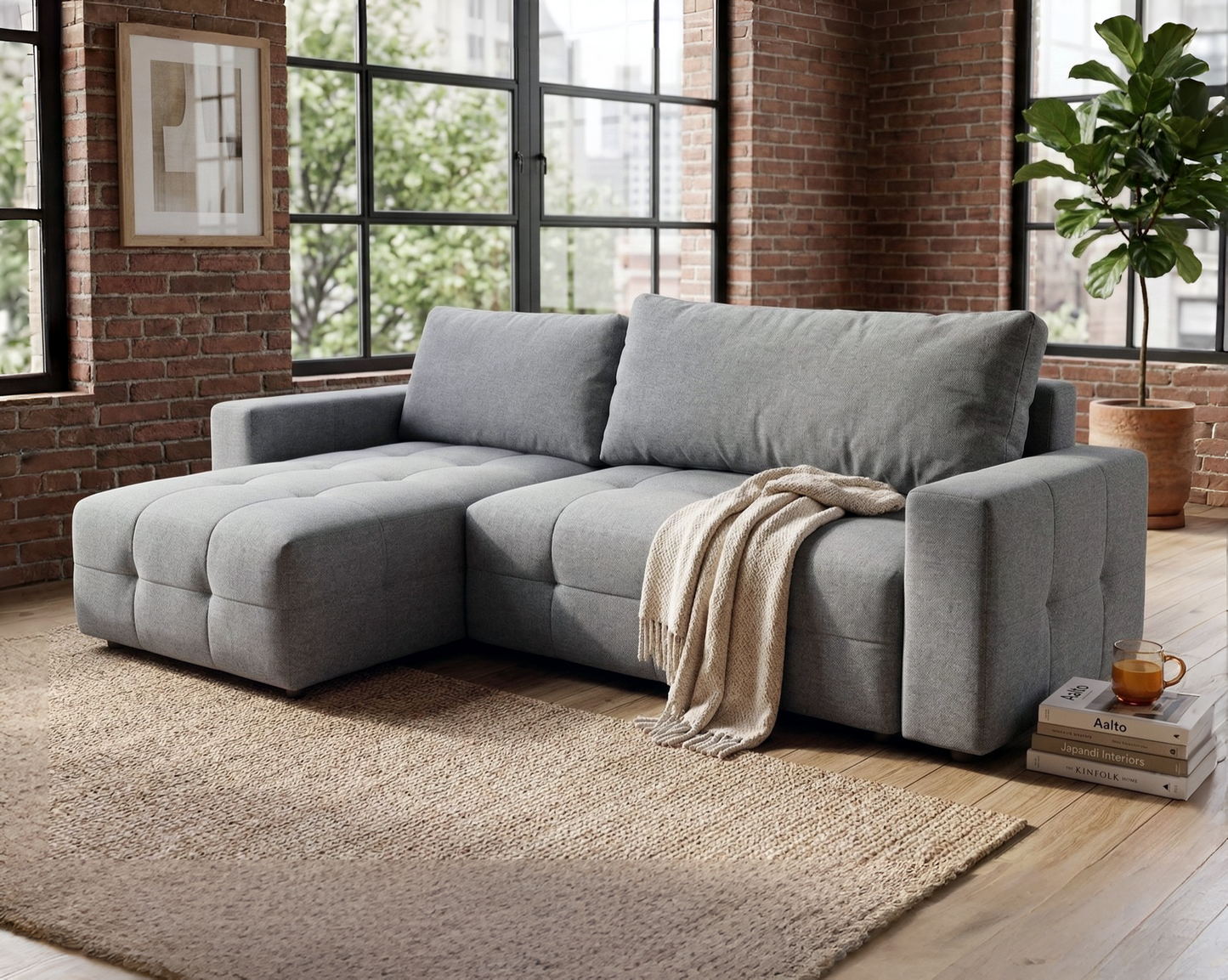 Placido Sectional Sofa Cum Bed