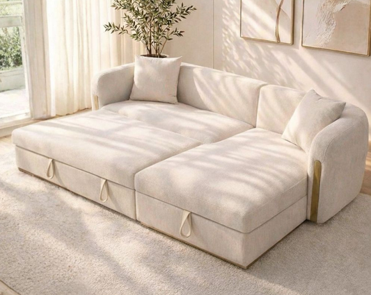 Armando Fabric Sectional Sofa Cum Bed