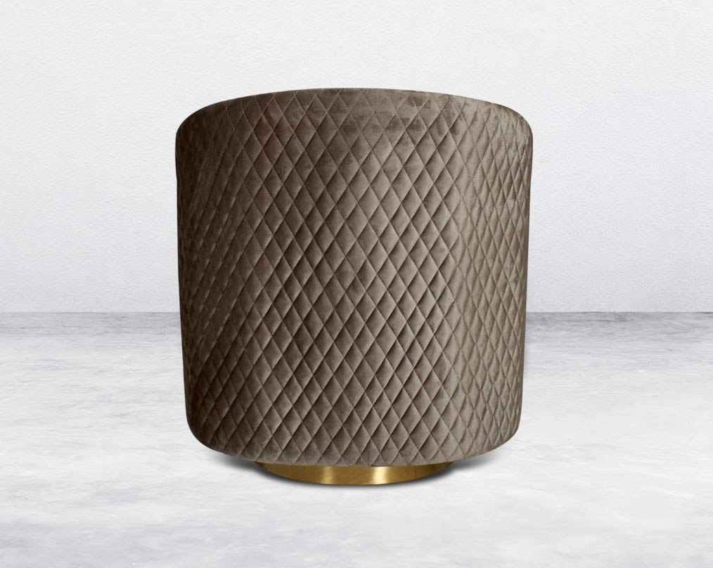 this behind side chair This 1 seater It has gold-plated stainless steel legs in modern classic design.