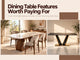 Dining table features worth paying for, showcasing a luxury marble dining table with a wooden base and a modern black marble table with a sculptural gold-accented base.