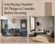 Luxury modern sofa in an elegant living room showcasing premium upholstery, comfortable seating, timeless design, and smart furniture buying considerations.