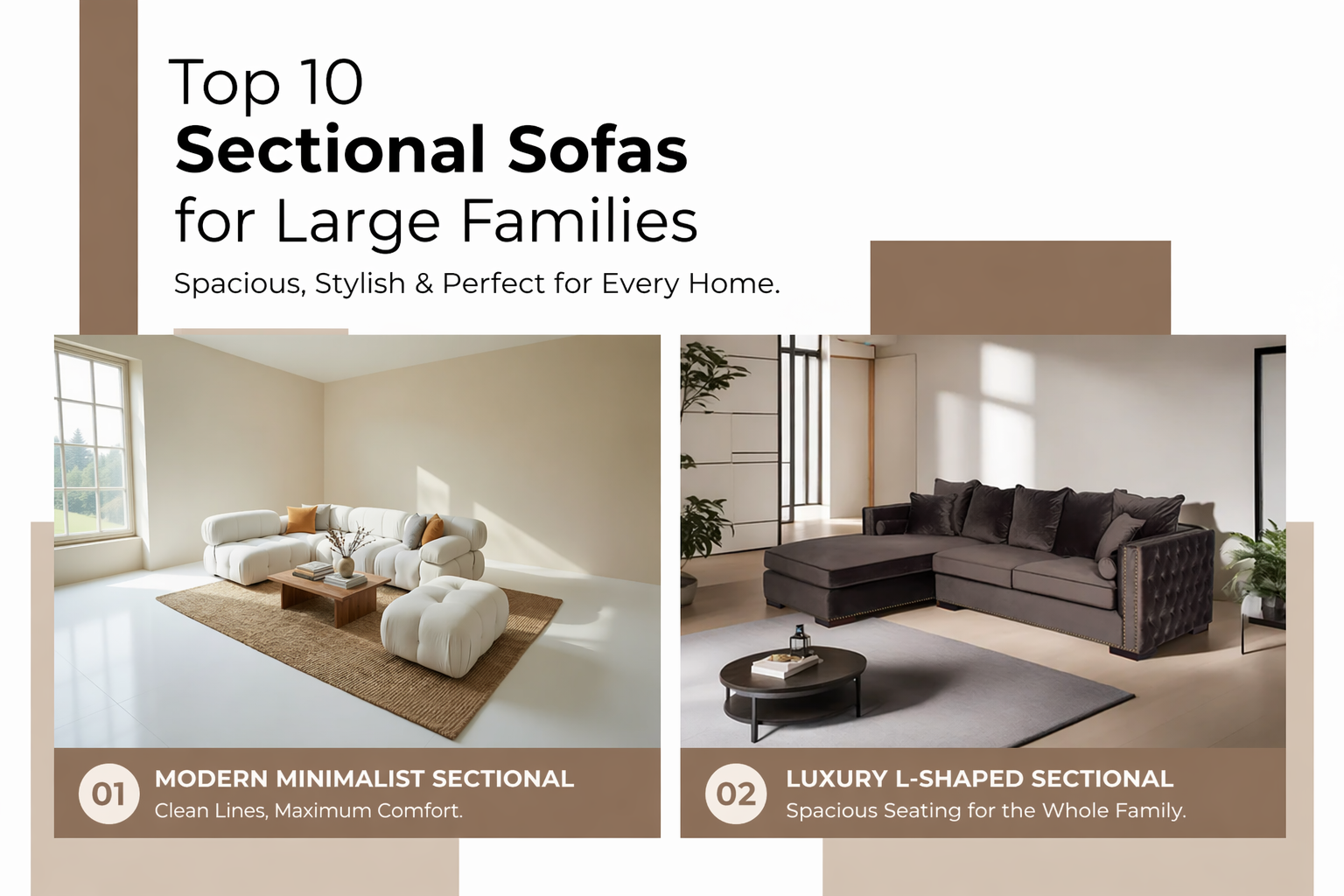 Top 10 Sectional Sofas for Large Families – Furniturewalla