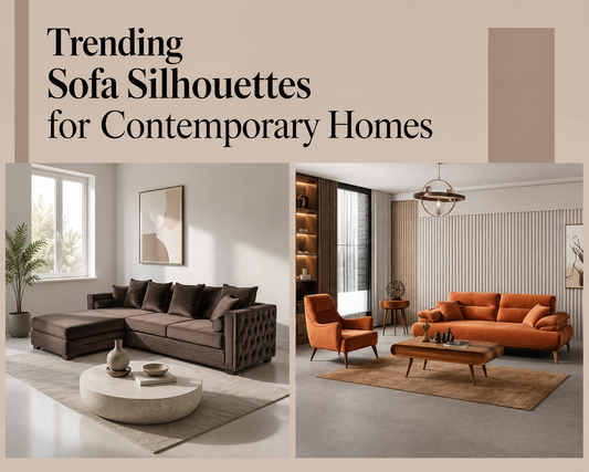 Luxury contemporary living room featuring trending sofa silhouettes, curved seating, modular sectional sofa, premium upholstery, and modern interior design.