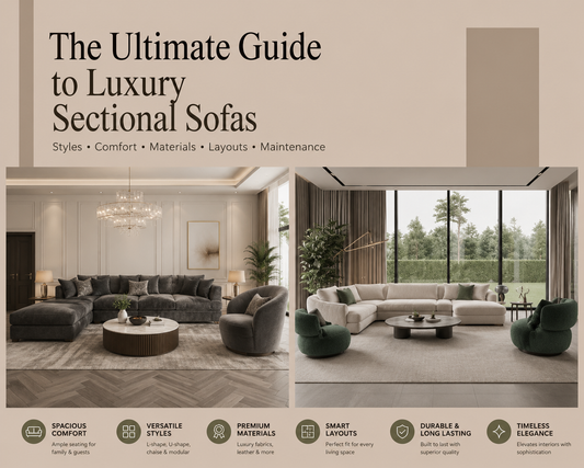 Luxury sectional sofa in a sophisticated living room featuring premium upholstery, modern design, elegant décor, and comfortable seating arrangement.