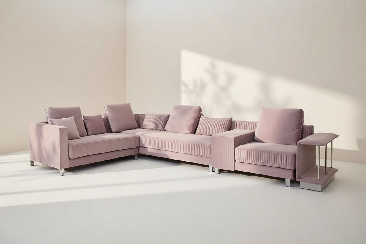 he Fabric Sectional Sofa - Left Chaise is a versatile and stylish This sectional sofa features a left chaise, providing an extended seating area 