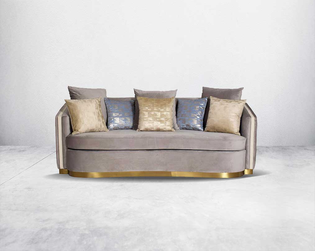 This 3  sofa set is an elegant statement piece with clean lines softened by subtle curves. Vertical channel quilting is an outstanding design detail on this sofa.