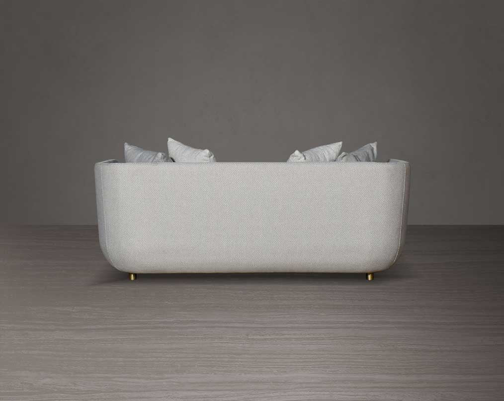 This 2 sofa set in high-quality fabric is an epitome of luxury, an astonishing piece of modern design back view