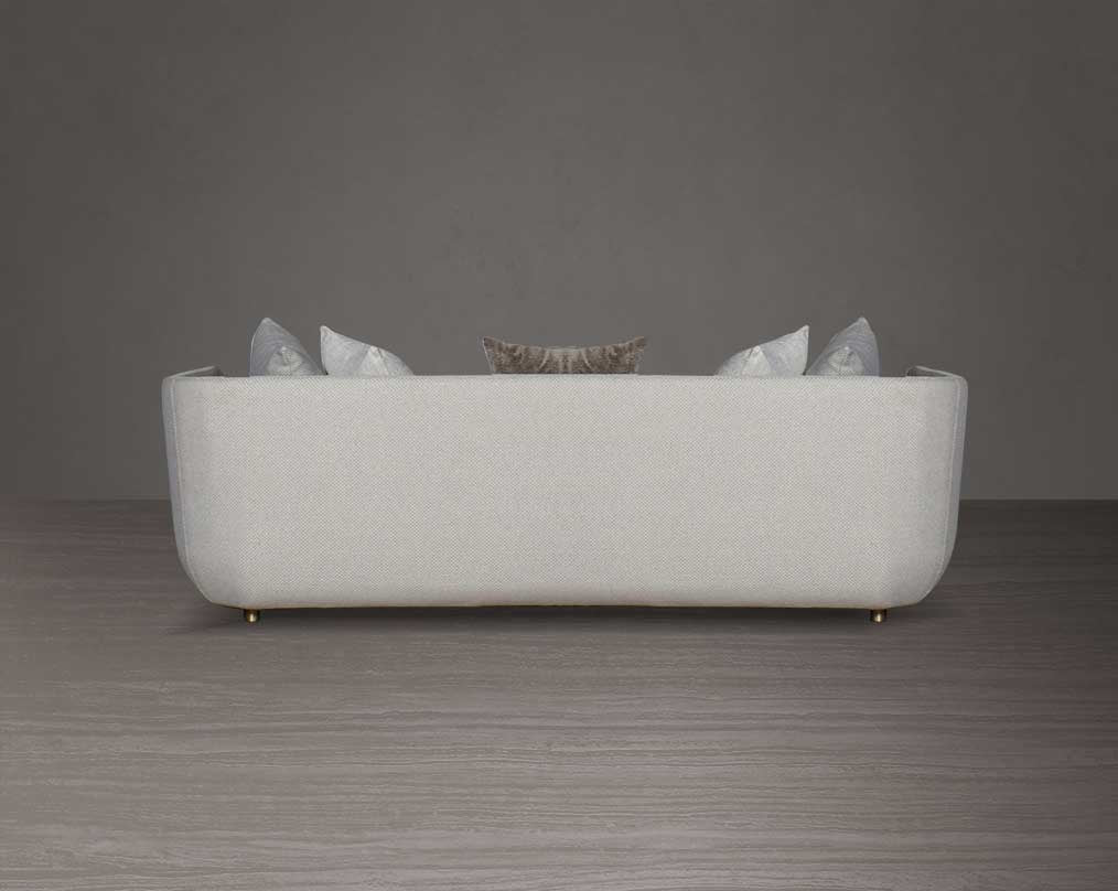 This 3 sofa set in high-quality fabric is an epitome of luxury, an astonishing piece of modern design back view