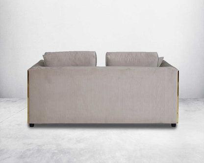 This 2 sofa set is an elegant statement piece with clean lines softened by subtle curves.