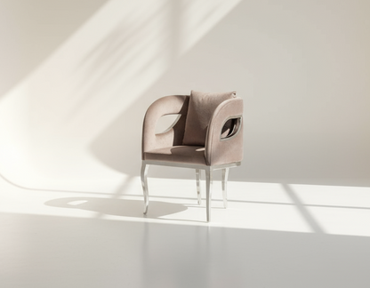 Cariann Fabric Stainless Steel Leisure Chair