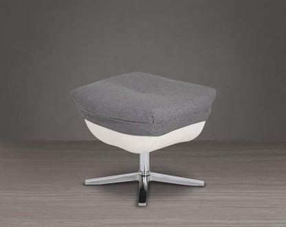 The lounge chair and ottoman set is perfect for modern living rooms and lounge spaces.