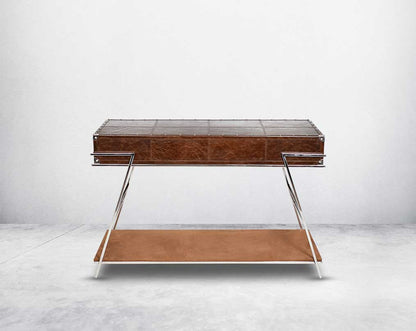  Luxury Console Table with two drawer with back view 