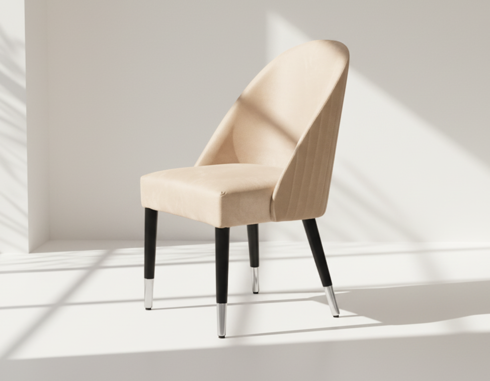 Irene Fabric Silver Dining Chair