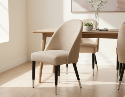 Irene Fabric Silver Dining Chair