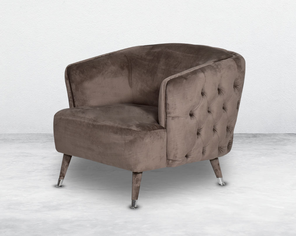 This  1 sofa set beautifully showcases the ancient craft of button tufting upholstery throughout the front along with the use of excellent quality fabric and comfortable seating for a sophisticated appeal.