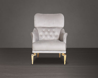 1 seater sofa upholstered in fabric with tufted back & sides in modern classic design. The backrest is reversible which creates more sitting space