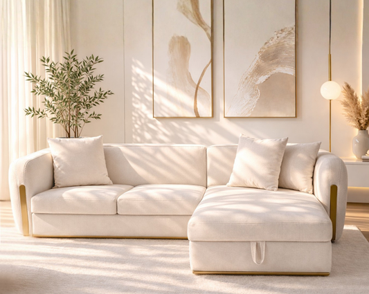 Armando Fabric Sectional Sofa Cum Bed