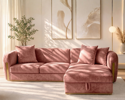 Armando Fabric Sectional Sofa Cum Bed