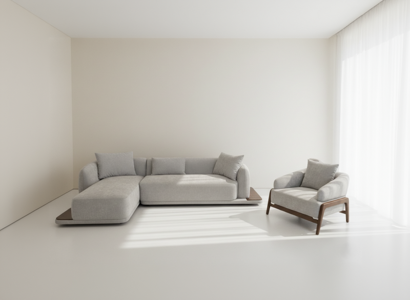 Regis Fabric Sectional Sofa