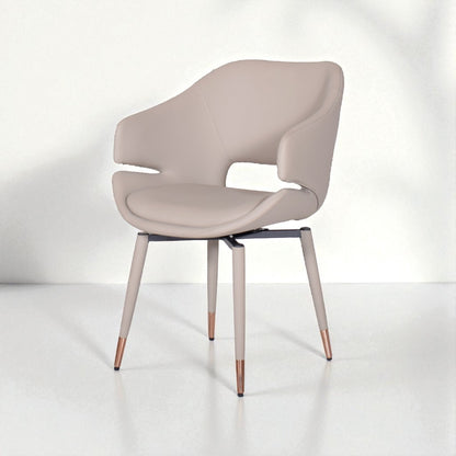Gracil Leatherette Grey Dining Chair