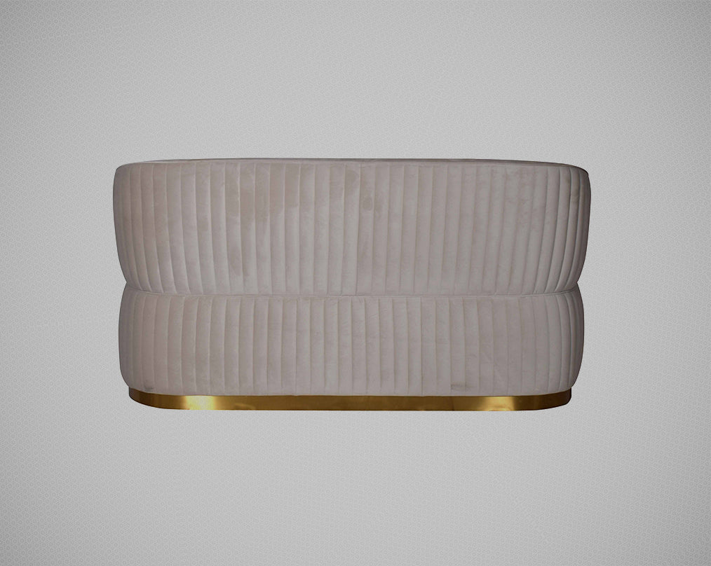 This 2 sofa set is an elegant statement piece back with clean lines softened by subtle curves. Vertical channel quilting is an outstanding design detail on this sofa.