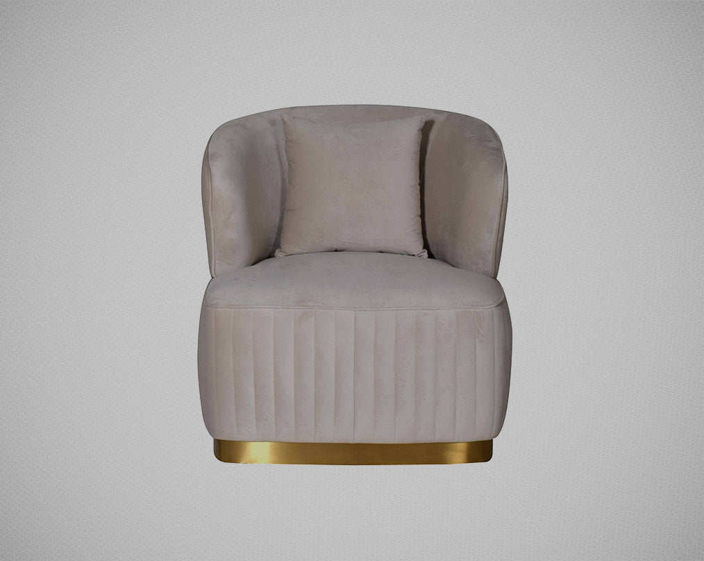 This 1 sofa set is an elegant statement piece with clean lines softened by subtle curves. Vertical channel quilting is an outstanding design detail on this sofa.