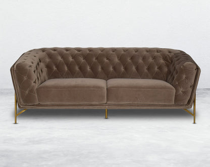Lean back and lounge in luxurious style on this stunning sofa set. This 3  glam sofa features plush velvet upholstery that is both classy and sumptuous against your skin, a single seat cushioned