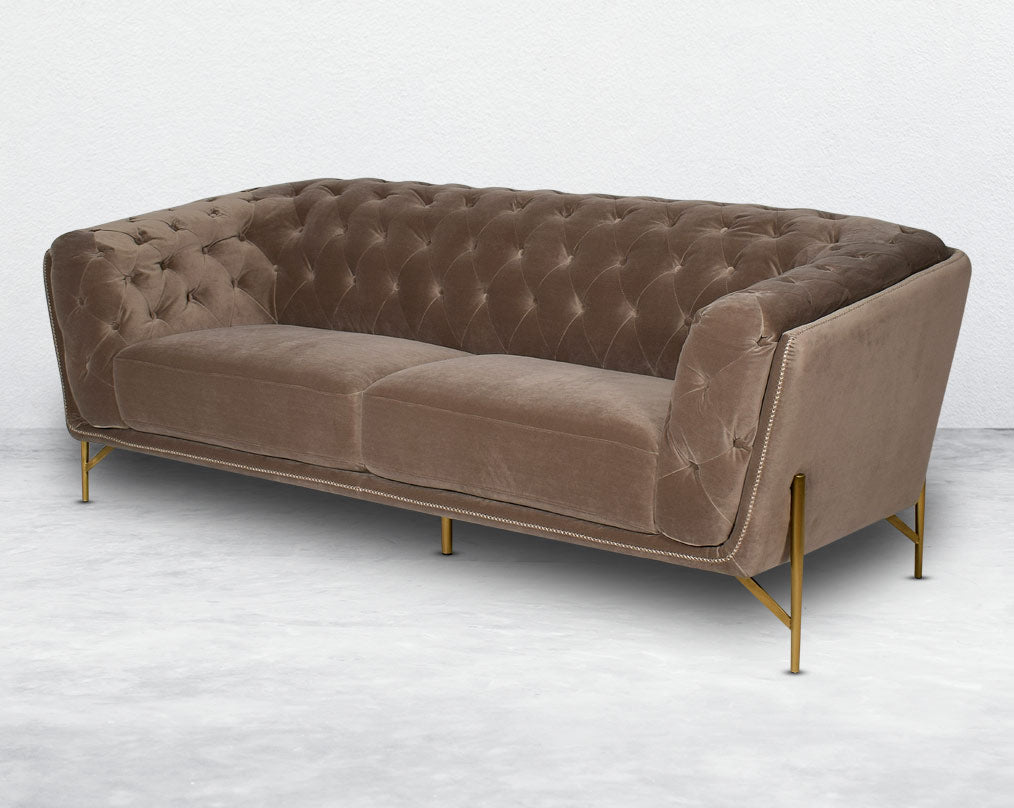 Lean back and lounge in luxurious style on this stunning sofa set. This 3  glam sofa features plush velvet upholstery that is both classy and sumptuous against your skin, a single seat cushioned