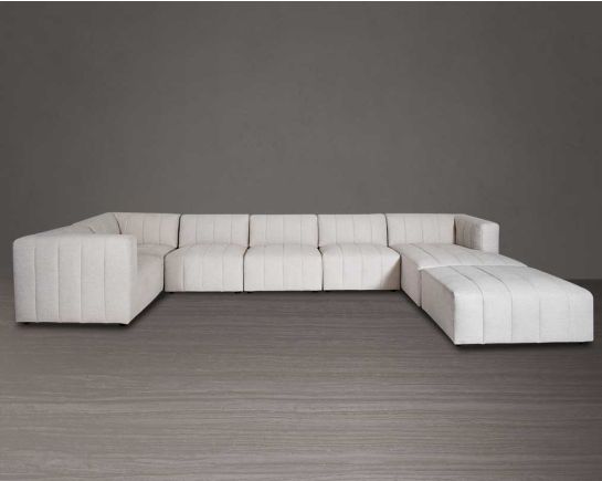 The L shaped modular sofa comes Fabric Sectional Sofa - Right Chaise