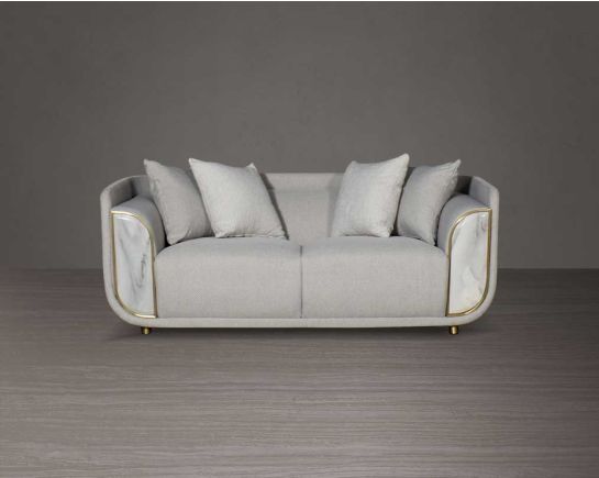 2 Seater Fabric Sofa with 4 Cushions