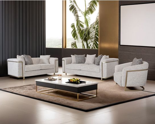 Benicia Fabric Sofa Set