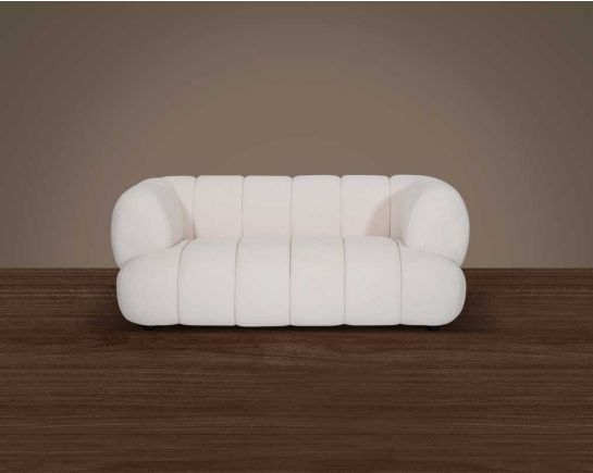 2 Seater Fabric Sofa with white colour.