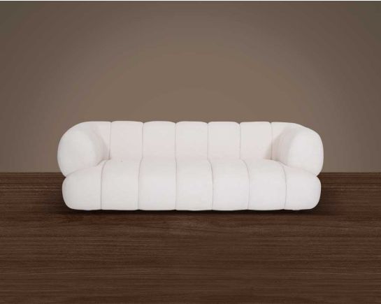  3 Seater Fabric Sofa with white colour.