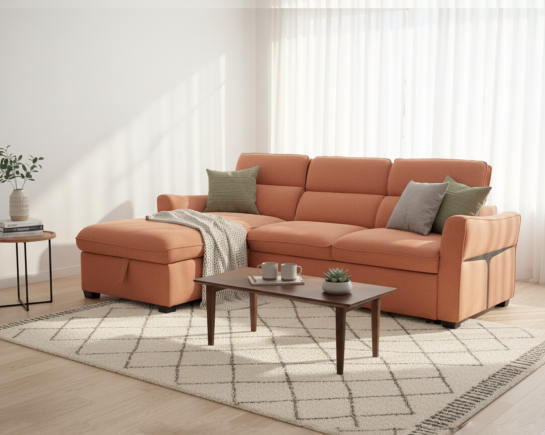 Abrazo Sectional Sofa Cum Bed - Left Chaise