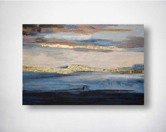Acrylic painting and & Gold foil painting on canvas are perfect to compliment & enhance any contemporary setting.