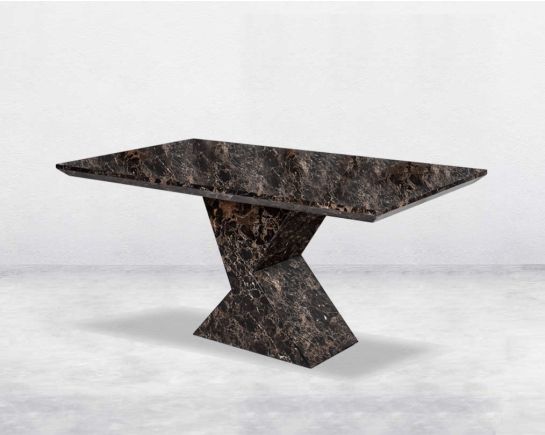 6 Seater rectangular marble dining table.