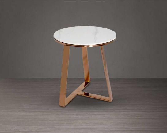 "This coffee table is a captivating composition of a oval shape which comes with glossy white side view