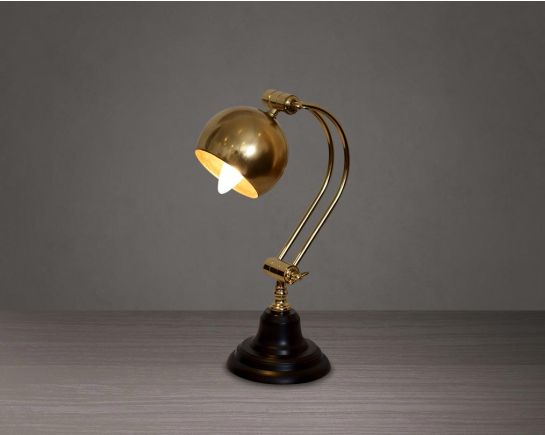his charming table lamp can add some much-needed flair to your study tables, desks, or wherever you prefer an exquisite blend of the vintage & modern encapsulating the best of both & is crafted in brass with a Matt black base.