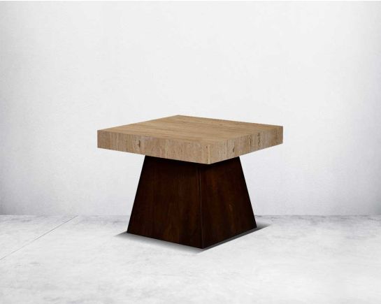 This stylish square end table is an embodiment of rustic luxury small