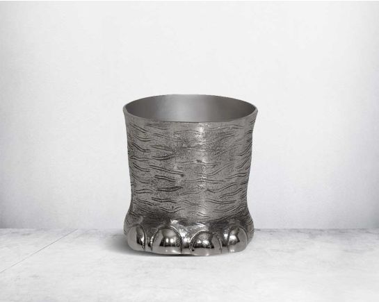 This exotic aluminium nickel-plated beer & wine chiller is a unique piece of artistry.