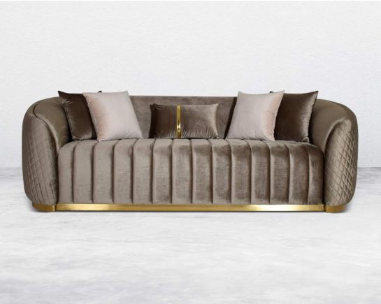 Agustín 3 seater fabric sofa
