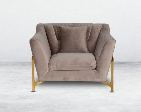 Luxury  1 Seater Sofa with 1 cushions