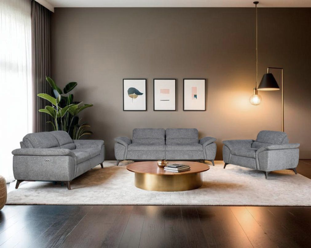 Rufio Fabric Power Recliner Sofa Set